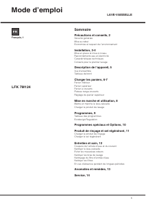 Mode d’emploi Hotpoint LFK 7M124 X FR Lave-vaisselle