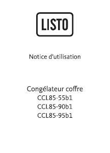 Mode d’emploi Listo CCL 85-55b1 Congélateur