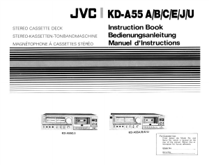 Bruksanvisning JVC KD-A55A Kassettbandspelare
