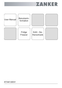 Bedienungsanleitung Zanker KTAK12ES1 Kühl-gefrierkombination