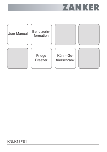 Manual Zanker KNLK18FS1 Fridge-Freezer