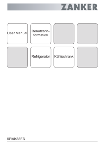 Bedienungsanleitung Zanker KRAK88FS Kühlschrank
