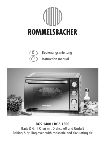 Manual Rommelsbacher BGS 1500 Oven
