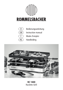 Handleiding Rommelsbacher RC 1400 Gourmetstel