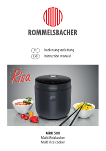 Bruksanvisning Rommelsbacher MRK 500 Riskokare