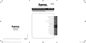Manuál Hama 00011413 8in1 Dálkový ovladač