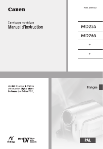 Mode d’emploi Canon MD255 Caméscope