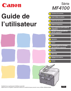 Mode d’emploi Canon i-SENSYS MF4150 Imprimante multifonction