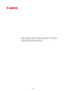 Mode d’emploi Canon i-SENSYS MF628Cw Imprimante multifonction