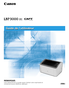 Mode d’emploi Canon i-SENSYS LBP3000 Imprimante