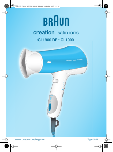 Manual Braun CI 1900 DF Creation Secador de cabelo
