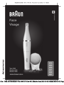 Manual Braun 832 Facial Cleansing Brush