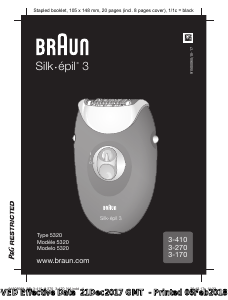 Mode d’emploi Braun 3-410 Silk-epil 3 Epilateur