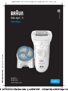 Mode d’emploi Braun 9-961 V Silk-epil 9 Epilateur