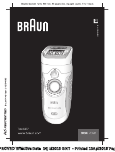 Mode d’emploi Braun BGK 7090 Epilateur
