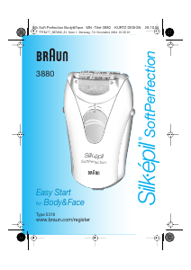 Mode d’emploi Braun 3880 Silk-epil SoftPerfection Epilateur