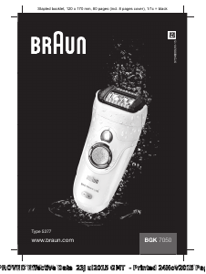 Bruksanvisning Braun BGK 7050 Epilator