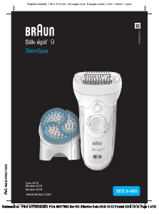 Mode d’emploi Braun SES 9-985 Silk-epil 9 Epilateur