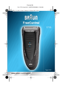 Bruksanvisning Braun 1715 FreeControl Barbermaskin