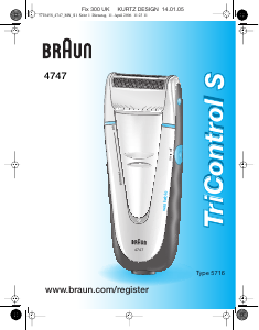 Bruksanvisning Braun 4747 TriControl S Barbermaskin