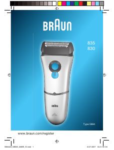Kullanım kılavuzu Braun 835 Tıraş makinesi