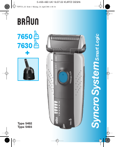 Kullanım kılavuzu Braun 7650 Syncro Tıraş makinesi