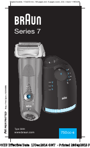 Εγχειρίδιο Braun 750cc-6 Ξυριστική μηχανή