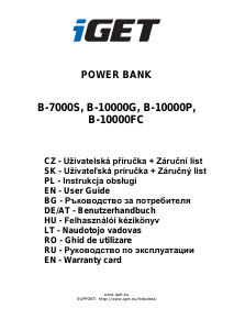 Руководство iGet B-10000P Портативное зарядное устройство