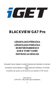 Bedienungsanleitung iGet Blackview GA7 Pro Handy