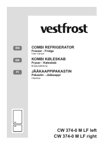 Brugsanvisning Vestfrost CW 374-0 M LF Køle-fryseskab