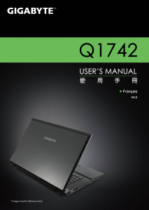 Mode d’emploi Gigabyte Q1742N Ordinateur portable