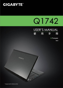 Mode d’emploi Gigabyte Q1742F Ordinateur portable