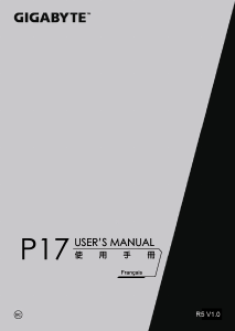 Mode d’emploi Gigabyte P17 Ordinateur portable
