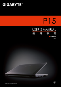 Mode d’emploi Gigabyte P15F Ordinateur portable