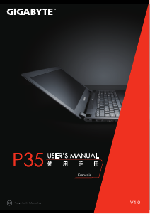 Mode d’emploi Gigabyte P35W Ordinateur portable