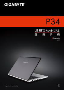 Mode d’emploi Gigabyte P34G Ordinateur portable