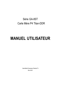 Mode d’emploi Gigabyte GA-8ST-L Carte mère