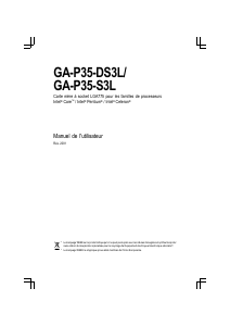 Mode d’emploi Gigabyte GA-P35-DS3L Carte mère