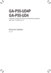 Mode d’emploi Gigabyte GA-P55-UD4 Carte mère