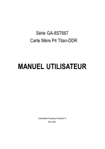 Mode d’emploi Gigabyte GA-8ST667-L Carte mère