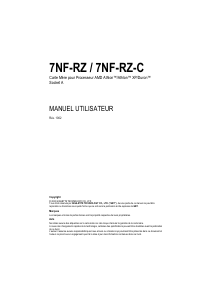 Mode d’emploi Gigabyte 7NF-RZC Carte mère