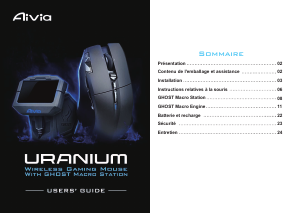 Mode d’emploi Gigabyte Aivia Uranium Souris