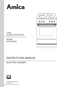 Manual Amica AFS1630WH Range