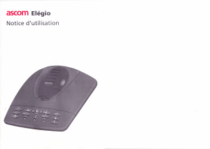 Mode d’emploi Ascom Elegio Répondeur téléphonique