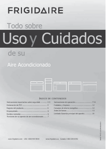 Manual de uso Frigidaire FHWW253WC2 Aire acondicionado