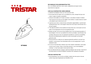 Mode d’emploi Tristar ST-8141 Fer à repasser