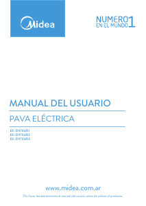 Manual de uso Midea EK-DS117XAR3 Hervidor