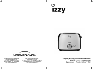 Bruksanvisning Izzy T-232 Creme Brödrost