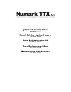 Manuale Numark TTXUSB Giradischi