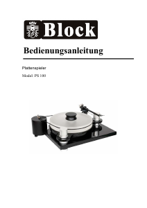 Bedienungsanleitung Block PS 100 Plattenspieler